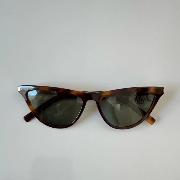 Saint Laurent SL550 SLIM 002 Cat Eye Havana Tortoiseshell 56-16-145 Sunglasses - Picture 4 of 16